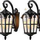 VIANIS Black 2-Pack Outdoor Porch Lights, Dusk to Dawn Outdoor Lighting, Down 2-Pack