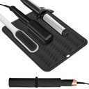 Quccefods Heat Resistant Mat Oversize Curling Iron Mat Silicone Hot Hair Tools Mat for Hair Straightener,Flat Irons,Hair Styling Tools Countertop protection Portable Travel Mat 14.2" x 11"