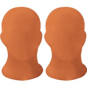 HOMELEX 2 Pieces Full Face Mask, BW 2nd Skin Masks,Halloween Spandex Hood for Unisex Cloth (Orange)