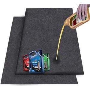 TRIDOK 2 Pack Garage Floor Matting 36X61 Inches Oil Absorbent Garage Mat for Under Car Waterproof Backing Layer Protects Floor from Spills, Drips, Splashes and Stains Oil Drip Pan TRIDOK 2 Pack Garage Floor Matting 36X61 Inches Oil Absorbent Garage Mat for Under Car Waterproof Backing Layer Protects Floor from Spills, Drips, Splashes and Stains Oil Drip Pan