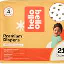 Hello Bello Premium Diapers Size 4 (22-37 lbs) Busy Bees Designs, 21ct Jumbo Pack