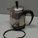 Farberware Electric Coffee Percolator, FCP240, Stainless Steel Basket, Automatic Keep Warm, No-Drip Spout, 4 Cup, Black/Silver