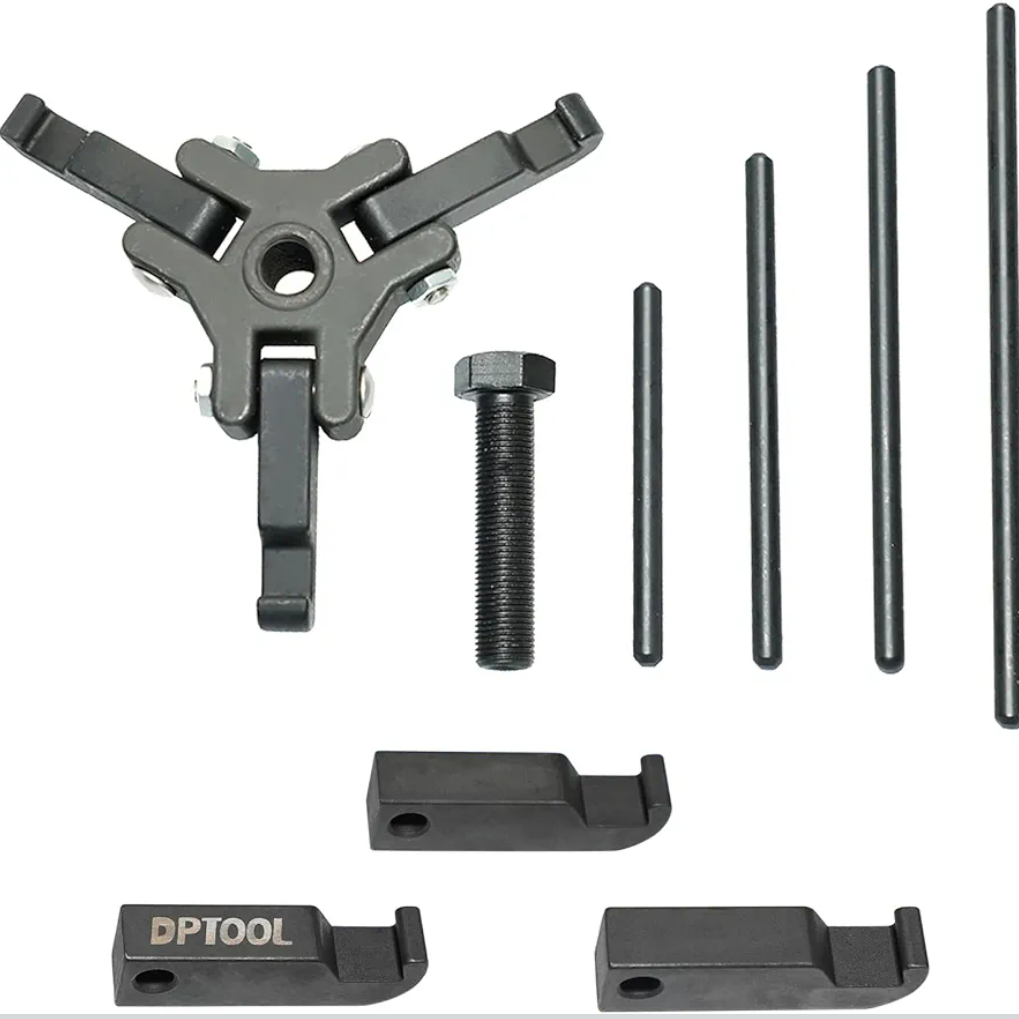 Harmonic Balancer Damper Pulley Remove Extractor Kit Compatible with Ford, GM, Chrysler, Cadillac, Chevy Trucks, Mitsubishi, Upgraded Version 3 Jaw Puller