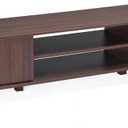 Modern Television Stand for Living Room & Bedroom, Large Media Console Entertainment Center with Storage & Open Shelves, TV Table Furniture for Wall Mount or Game Setup, Natural-Wood