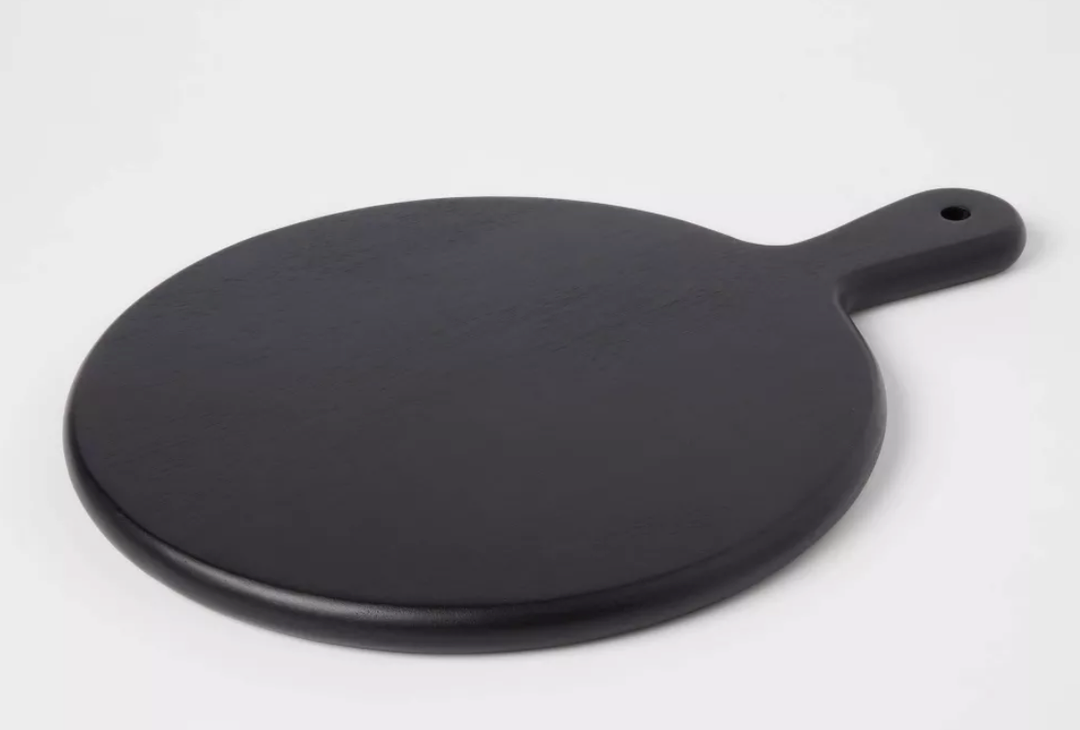 1 Pcs 11" x 12" , 1 Pcs 11" Acacia Modern Serving Board Black 