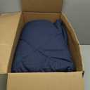 CozyLux Queen Comforter Set Navy Blue - 7 Pieces Bed in a Bag Queen, Oeko-Tex Certified Bedding Set, All Season Soft Bed Set with Down Alternative Comforter, Sheets, Pillowcases & Shams (88"x88")