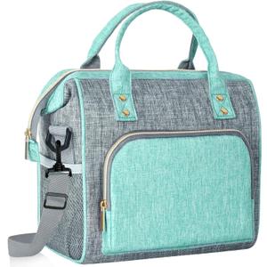 IDEATECH Large Insulated Lunch Bag for Women -12L Adult Lunch Box Wide Opening with Shoulder Strap - Leakproof Cooler Tote Bag for Office Work, Picnic & Travel, Cute Gifts for Women, Mom (Teal)