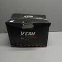 VCAN V88 3/4 Open Face Motorcycle Scooter Helmet ECE & DOT Approved, Black, XS