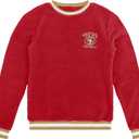 FOCO Men's Standard NFL Logo Sherpa Crewneck Sweater, Team Color (Red)