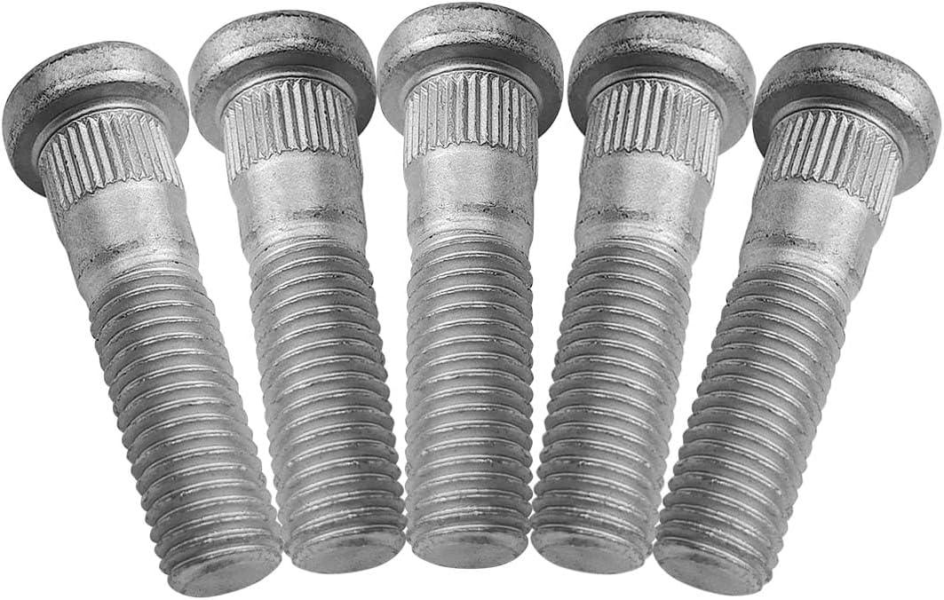 5 PCS Wheel Studs M12x1.5 Lug Stud Compatible with 2006-2022 Ford Focus Fusion Fiesta Escape Ranger MKC MKZ and Mazda 2 3 5 6 Mazda CX-3 CX-5 CX-7 CX-9 MX-5 MX-6