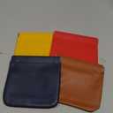 4Pcs Pocket Cosmetic Bag for Purses, Leather Small Makeup Bag Cosmetic Pouch for Women, Portable No Zipper Makeup Pouch Coin Purse Jewelry Pouch Travel Storage for Cosmetics Headphones Jewelry