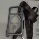 MAGEASY Designed for iPhone 16 Pro Max Case with Strap - 20ft Drop Protection Compatible with MagSafe, Transformable 2-in-1 Protective & Lanyard Case, Aluminum Frame | Odyssey Strap M (Titanium)