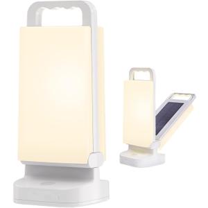 Solar Camping Lantern, Rechargeable Battery Powered Camping Light 6000mAh Up to 80HRS Lasting, Dimmable Night Lamp, Survival gear for Emergency, Power Outages, Outdoor, Indoor