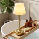 IP65 Waterproof Shower Lamp for Bathroom, Cordless Lamp Rechargeable Battery Operated, 3-Colors Dimmable Wireless Touch Lamp for Bathtub, Shower Light, Bath Light and Relaxing Routines, 1 Pack