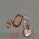 for Toyota Key Fob Cover with Heart Keychain for Women, Compatible with 2025 Camry 2019-2024 Venza, RAV4 Prime, Land Cruiser, Fortuner, Grand Highlander, Corolla Protector (4 Buttons-Pink)