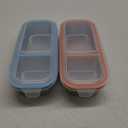 2Pack Stainless Steel Snack Containers for Kids Adults, Reusable 2 Compartment Snackle Box Container with Leakproof Lids Metal Bento Lunch Boxs Food Storage Containers for Travel Picnics Office School