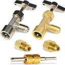 Lu-Hawk R134A Adapter Fitting Kit (Lu-Hawk R134A Self-Sealing, and Single Puncture Can Taps, with Valve Core Removal Tool)