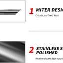 Richeer 2pcs 2.5 to 4 inch Exhaust Tip, 2 1/2" Inlet 4" Outlet 18" Overall Length Stainless Steel Exhaust Tip Universal for Vehicles with 2.5" O.D. Tailpipe, Weld On
