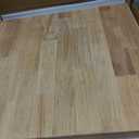 Hevea Butcher Block Countertop, 25"×24"×1.5" Unfinished Wood Table Top | Solid hevea wood top for kitchen counters, desks, shelves, islands, and DIY projects; easy to cut, finish, and maintain.