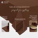 Brown Cotton Tablecloth, Table Cloth 52x70 Inch, Fits 4-6 Seats, Durable, Washable, Wrinkle Resistant, Rectangle Table Cover for Dining, Fall Gatherings, Rustic Decor, Thanksgiving