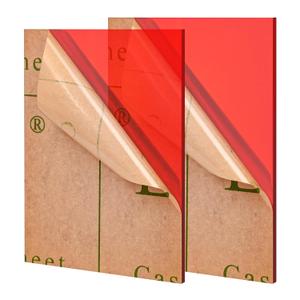 Lesnlok Red Acrylic Sheets, 1/8" Thick, 3mm, 2 Pack, 8" x 10", Clear Red Plexiglass, for Sign, Craft, Painting, Laser Cutting, DIY Display Projects