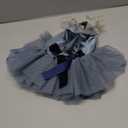 Fashion Sweet Puppy Dog Blingbling Princess Skirt Pet Dog Lace Cake Camisole Tutu Dress D-Navy S