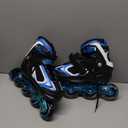 MammyGol Adjustable Inline Skates for Kids Boys Girls Youth Beginner with Light up Wheels Ages 4-16 (Blue)