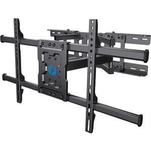 Full Motion TV Wall Mount Articulating Arms Swivel Tilt Rotation for Most 37-84 Inch OLED, LCD, LED Flat Curved TVs, Extension to 24 inch Wood Stud up to 132lbs Max VESA 600x400mm by Pipishell
