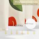 Anybar Fabric Shower Curtain Cute Floral Cherry Curtains Waterproof Soft Polyester Bathroom Curtain- Decor Washable Privacy Cloth Extra Long Shower Curtain for Bathroom (72x84inch) Beige