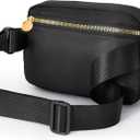 Uygafly Cross Body Fanny Pack for Women,Fashion Waist Packs Crossbody Bags,Belt Bag with Adjustable Strap - Black
