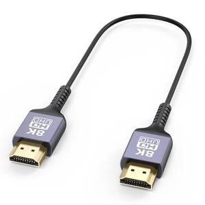 ZeniKon Thin HDMI Cable 1FT 8K, Short HDMI Cable 1 Foot 48Gbps High Speed Flexible Ultra Slim HDMI Cord (Only 3.3MM) 8K@60Hz, 4K@120Hz/60Hz, eARC, HDR10+ for HDMI Switch/Camera/Roku TV/Monitor/Laptop