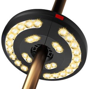 Eletorot Patio Umbrella Lights-Rechargeable Outdoor Lights for Decor, Table Light 28 LED 3 Lighting Modes, Cool Patio Pool Accessories Backyard Decor (Warm)