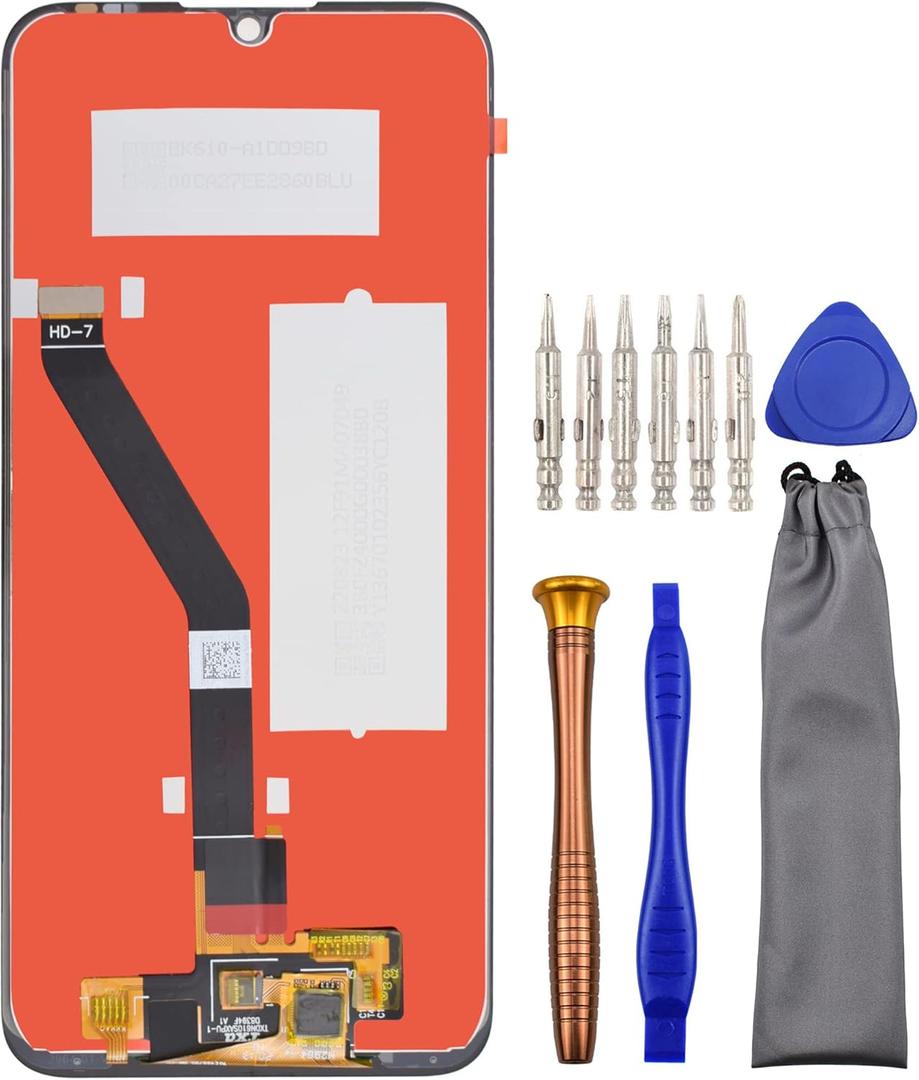 Complete Screen LCD Digitizer Touch Assembly Replacement for Huawei Y6 (2019) Y6s (2019) Y6 Pro (2019) with Tool Kit Black 6.09"