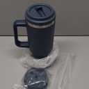 ICEWATER - 40 oz Tumbler with Handle & 2 Lids (Standard Straw and Flip Straw) | 100% Leak Proof | Cup Holder Friendly | Insulated Water Bottle for Coffee | Keep Cold for 36 Hours (Nightfall Blue)