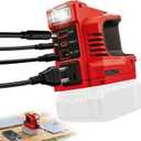 220W Power Inverter Compatible with Milwaukee 18V Battery, DC 18V to AC 110V-120V Portable Power Supply Inverter with 1 AC Outlet, 1 USB & Type-C, 1 12V DC & 200LM LED (Tool Only)