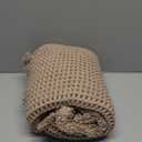 TYUU Waffle Bath Mat, Boho Bathroom Rugs Non Slip Washable Super Absorbent Quick Dry Farmhouse Bathroom Decor, 48"x24" / 4'x2' Khaki