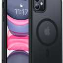 2 x Magnetic for iPhone 11 Phone Case-Compatible with MagSafe-Slim Translucent Matte-Military Grade Drop Protection Phone Case for iPhone 11 6.1",Translucent Black