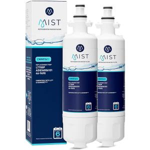 Mist ADQ36006101 Refrigerator Water Filter Replacement for LG LT700P, ADQ36006102, Kenmore 469690, Fridge LFX25978SB  NSF 42 Certified  2 Pack