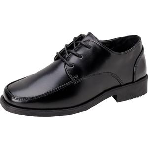 Josmo Boys Classic Comfort Oxford Shoe - Wing Tip Formal Dress Shoes lace up (Colors: Black/Brown/White) (Sizes: 6 Big Kid)