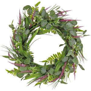 National Tree Company 22 Inch Artificial Wreath with Lavender and Eucalyptus Leaves, Realistic Floral Decoration for Front Door or Indoor Décor