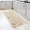 FLOLEOPA Soft Plush Microfiber Bathroom Rugs, Absorbent Bath Rugs Non Skid Machine Wash Dry Bath Mats for Tub,Shower and Bath Room Floor Mats (27.5x47inches, Cream)