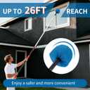 Cobweb Duster with Extension Pole, Dense Soft Bristles & Efficient Dust Removal, High Reach Cleaning 5-20FT Adjustable to 26FT, Indoor Outdoor for Ceilings/Corners/Fans