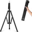 NEEWER 71" Portable Metal Camera Tripod Stand, Reverse Folding Light Tripod with LED Light Ring, Reflector, Flip Locks for Live Streaming, Vlog, Video Recording, ST180R