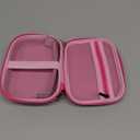 Kids Camera Case for VTech KidiZoom Creator Cam HD Video Camera for Makolle Selfie Camera for KODAK Printomatic Instant Print Cameras, Carrying Storage Bag Holds Tripod Accessories(Box Only)-Pink