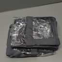 Clear Vinyl Zippered Storage Bags (3-Pack) 40L Sturdy Storage Bags for Sweaters, Blankets, Comforters, Bedding Sets and Much More! (Gray, 18x15x9)