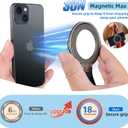 Valentine's Day Gift for Him Magnetic Phone Grip Holder for MagSafe Phone Ring Grip Stand,Universal Magnetic Phone Ring Holder Compatible with MagSafe Accessories for iPhone 17 Pro Max Black