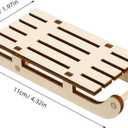 Tofficu 9pcs Miniature Wooden Sleighs Model Christmas Sled Ornaments Miniature Unfinished Wooden Sleighs Model Unfinished Santa Sleigh DIY Crafts Tabletop Wood Sleighs Ornament for Christmas Decor