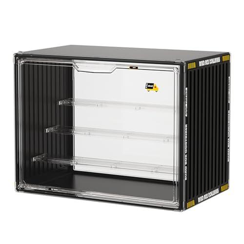 Large Acrylic Display Case Stand for Figures Unique Design 4 Tier Display Box for Collectibles Stackable Dustproof Clear Display Stand for Pop Mart Action Figures