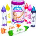 Tub Works Smooth Jumbo Bath Crayons Bath Toy | Nontoxic, Washable Bath Crayons for Toddlers & Kids | Unique Formula Draws Smoothly & Vividly on Wet & Dry Tub Walls | Large, Easy-Grip Bathtub Crayons