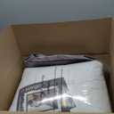 LOVQUE Bedding Duvet Cover Queen Size, 100% Washed Cotton Linen Like Natural Bedding Set with Zipper Closure (No Comforter), 90x90, Light Linen Grey